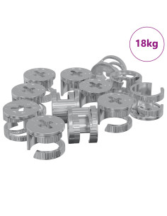 Dadi con bloccaggio a cam 4000 pcs Argento Acciaio 2