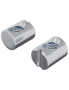 Dadi a tamburo 2 pcs Argento M6 x 13 mm Metallo 2