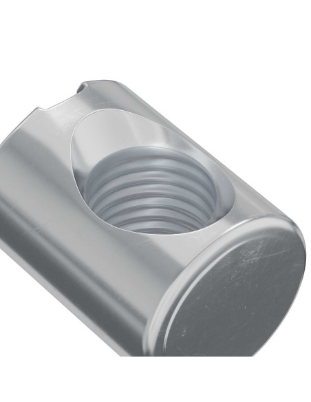 Dadi a tamburo 2 pcs Argento M6 x 13 mm Metallo