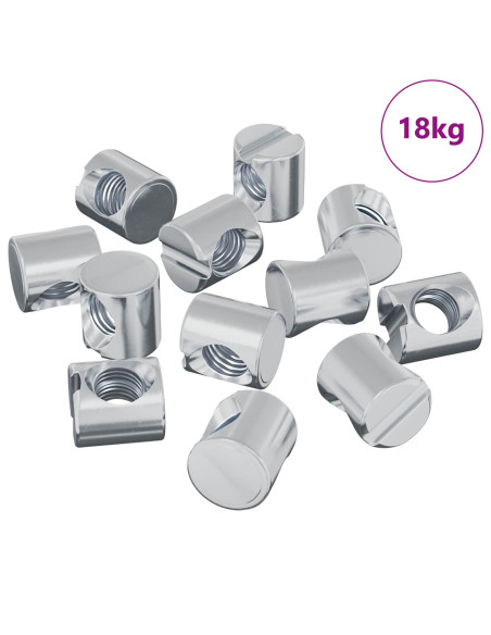 Dadi a tamburo 4500 pcs Argento M6 x 12 mm Metallo