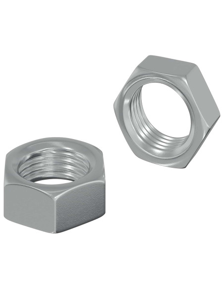 Dadi esagonali 2 pcs Argento M6 Acciaio