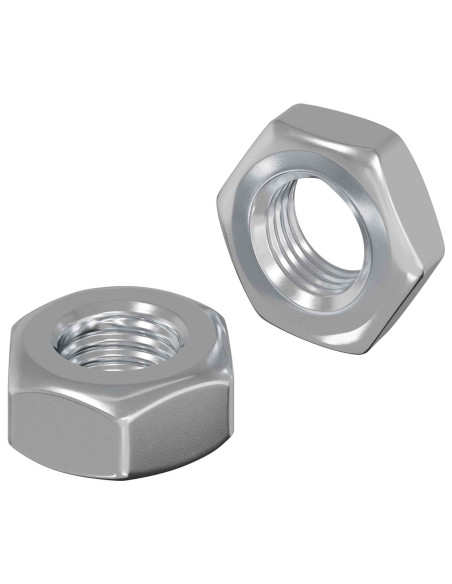 Dadi esagonali 2 pcs Argento m8 Ferro