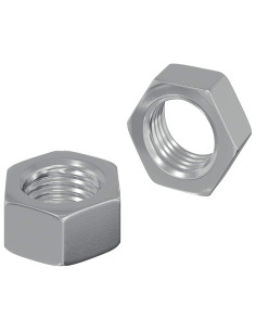 Dado esagonale 2 pcs Argento M6 Ferro 2