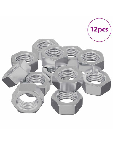 Dado esagonale 12 pcs Argento M6 Ferro