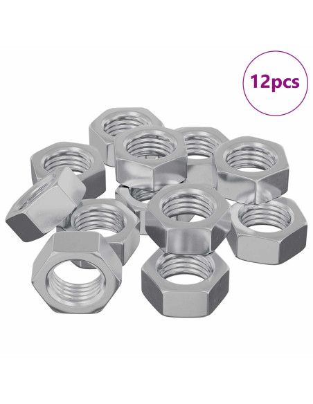 Dado esagonale 12 pcs Argento M6 Ferro