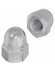 Nuts a Ghianda 2 pcs Argento 12,8 x 12,8 x 6,5 cm Acciaio 2