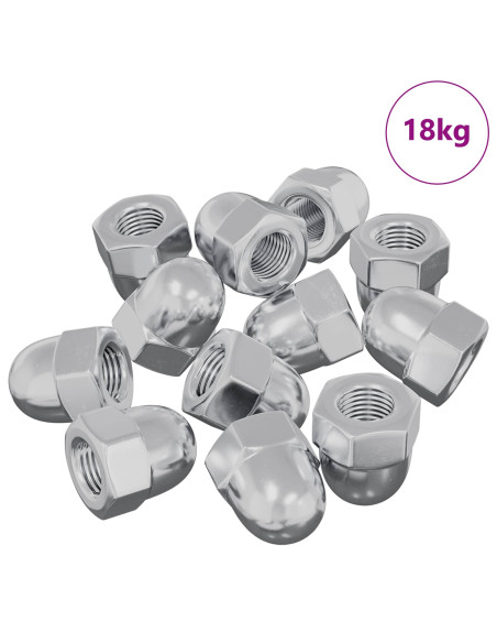 Dado 9574 pcs Argento M6 x 10 mm Ferro