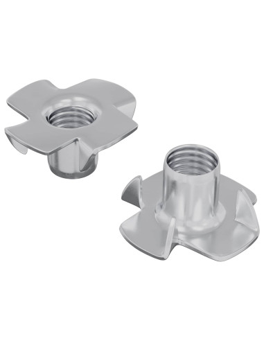 T-nut con punte 2 pcs Argento M6 mm Acciaio