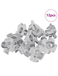T-nut con punte 12 pcs Argento M6 mm Acciaio 2