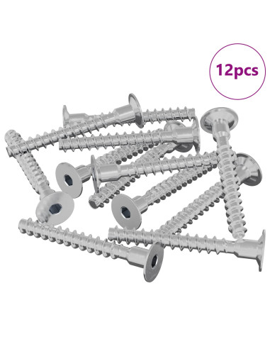 Vite 12 pcs Zincato 5 x 40 mm Ferro