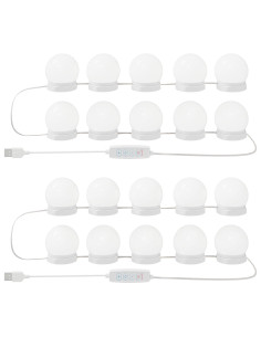 Luci per Specchio 2 pcs Bianco 4.5 x 4.5 x 4.8 cm Plastica 2