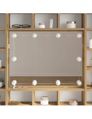 Luci per Specchio 12 pcs Bianco 4.5 x 4.5 x 4.8 cm Plastica