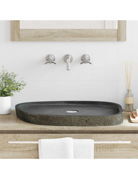 Lavabo Grigio 65 x 50 x 6 cm Pietra fiume