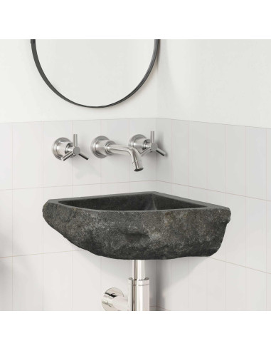 Lavabo Grigio (30-37) x (30-37) x 12 cm Pietra di Fiume