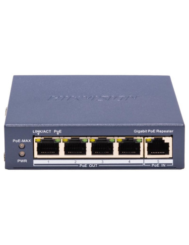 SWITCH HIKVISION GIGABIT POE REPEATER 4 x GIGABIT POE PORT (OUTPUT),1 x GIGABIT POE PORT (INPUT), PO