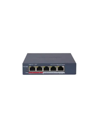 SWITCH HIKVISION SMART MANAGED POE 10/100 L2, 4 10/100M RJ45 POE PORTS, 1 10/100M RJ45 PORT, 802.3AF