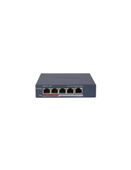 SWITCH HIKVISION SMART MANAGED POE 10/100 L2, 4 10/100M RJ45 POE PORTS, 1 10/100M RJ45 PORT, 802.3AF