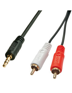 Lindy 35681 cavo audio 2 m 3.5mm 2 x RCA Nero, Rosso, Bianco