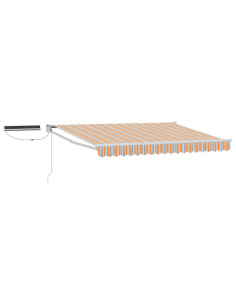 Tenda Elettrica Blu e Arancione 3,5 x 2 m Alluminio