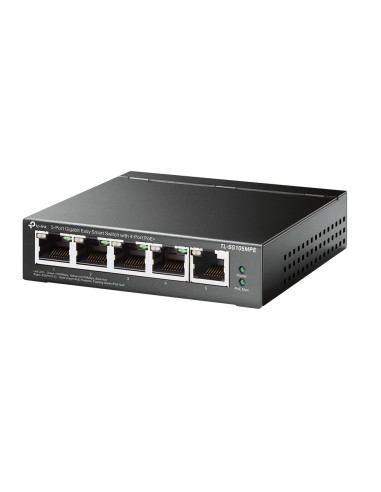 TP-Link TL-SG105MPE switch di rete L2 Gigabit Ethernet (10/100/1000) Supporto Power over Ethernet (PoE) Nero