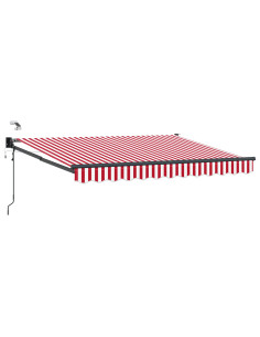 Tettuccio Elettrico Retrattile con Rosso e Bianco 3,5 x 2,5 m