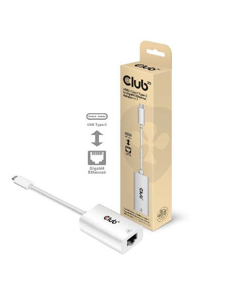 CLUB3D USB TYPE C 3.1 GEN 1 GEN 1  MALE  TO 1GB ETHERNET FEMALE ACTIVE ADAPTER