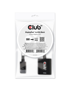 CLUB3D ADATTATORE DISPLAYPORT 1.1A MALE TO VGA FEMALE ACTIVE BLACK