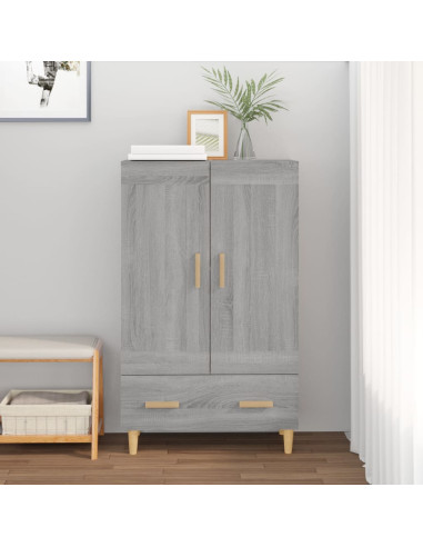 Credenza Grigio Sonoma 70x31x115 cm in Legno Multistrato