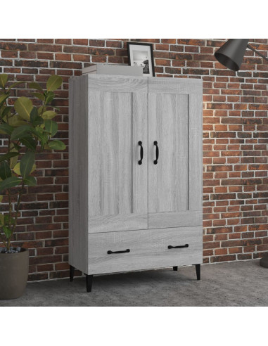 Credenza Grigio Sonoma 70x31x115 cm in Legno Multistrato