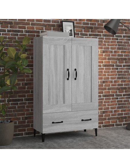 Credenza Grigio Sonoma 70x31x115 cm in Legno Multistrato