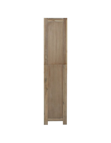 Libreria a 5 Ripiani 80x30x140 cm in Legno Massello di Acacia