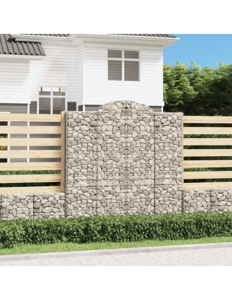 Cesti Gabbioni ad Arco 6 pz 200x30x200/220 cm Ferro Zincato