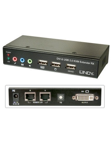 Lindy 39377 switch per keyboard-video-mouse (kvm) Nero