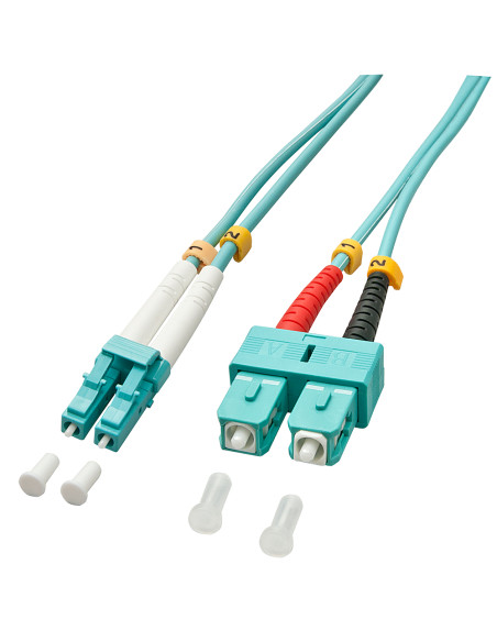 Lindy 2.0m OM3 LC - SC Duplex cavo InfiniBand e in fibra ottica 2 m Turchese