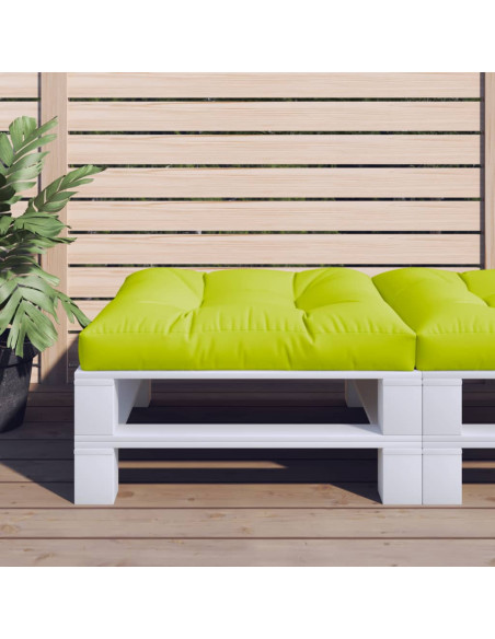 Cuscino per Pallet Verde Brillante 70x70x12 cm in Tessuto