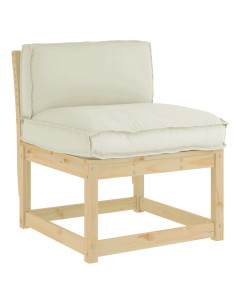 Cuscino Crema 70 x 40 x 12 cm Tessuto Oxford 2