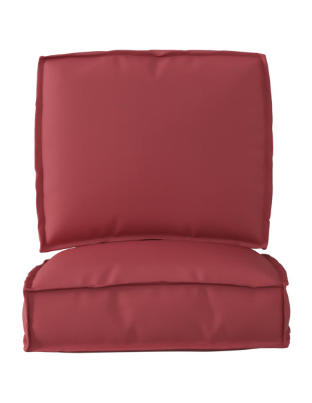 Set di Cuscini per Pallet 2 pcs Rosso Vino Tessuto Oxford