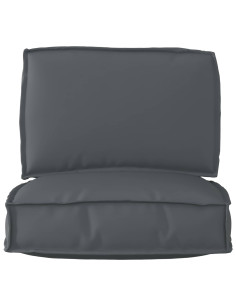 Set di Cuscini per Pallet 2 pcs Antracite Tessuto Oxford 2