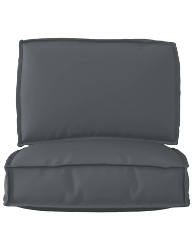 Set di Cuscini per Pallet 2 pcs Antracite Tessuto Oxford