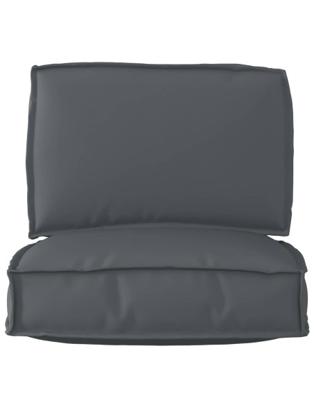 Set di Cuscini per Pallet 2 pcs Antracite Tessuto Oxford