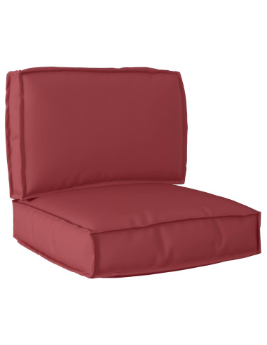 Set di Cuscini per Pallet 2 pcs Rosso Vino Tessuto Oxford