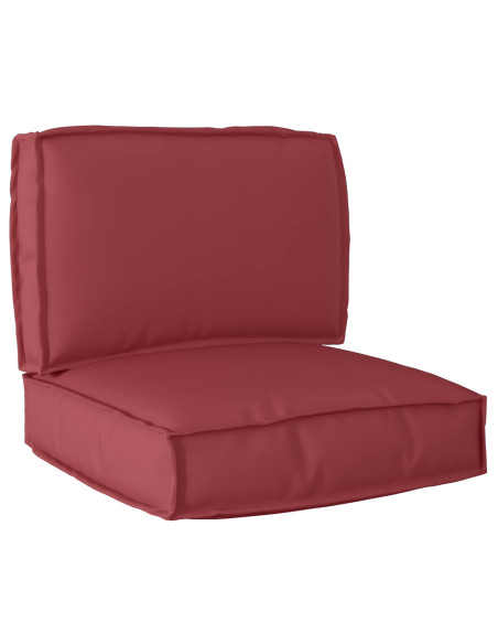 Set di Cuscini per Pallet 2 pcs Rosso Vino Tessuto Oxford
