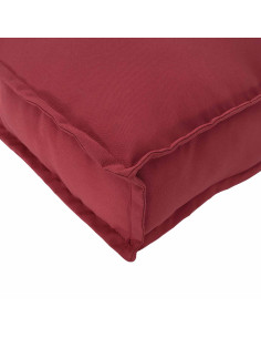 Set di Cuscini per Pallet 2 pcs Rosso Vino Tessuto Oxford 2