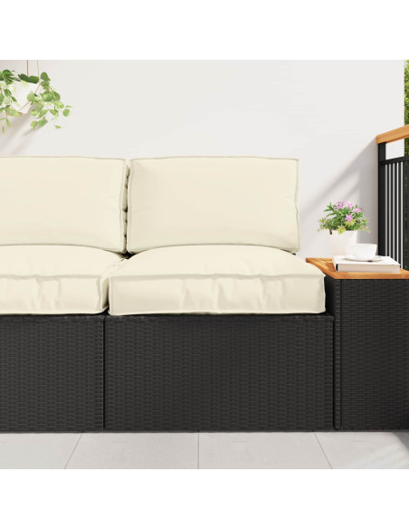 Set di Cuscini per Pallet 2 pcs Crema Tessuto Oxford