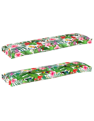 Set di Cuscini per Pallet Floreale 2 pcs Giungla Tropicale