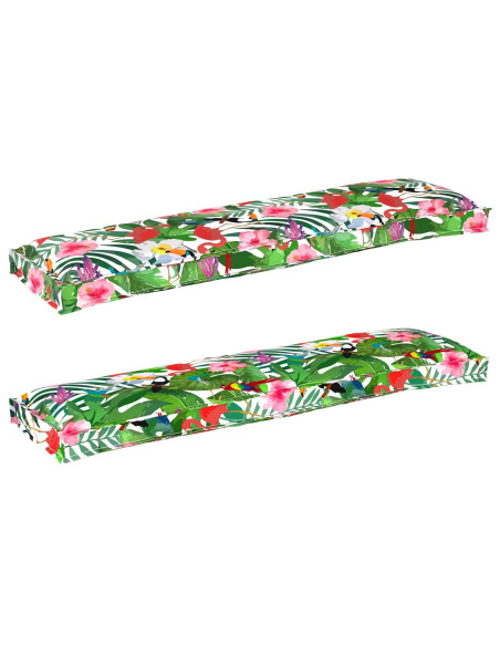 Set di Cuscini per Pallet Floreale 2 pcs Giungla Tropicale