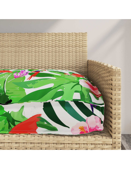 Set di Cuscini per Pallet Floreale 2 pcs Giungla Tropicale