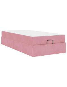 Struttura letto con materasso con materasso 2 pcs Rosa Velluto 2