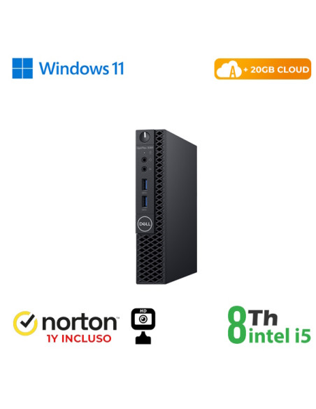 RINOVO DELL MINI PC REFURBISHED OPTIPLEX 3060-5060M i5-8X00 SODDR4 8GB SSD 256GB W11P CLOUD20GB Grad