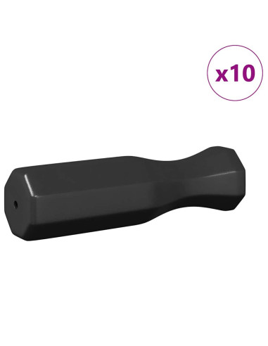 Maniglie per il tavolo da football 10 pcs Nero